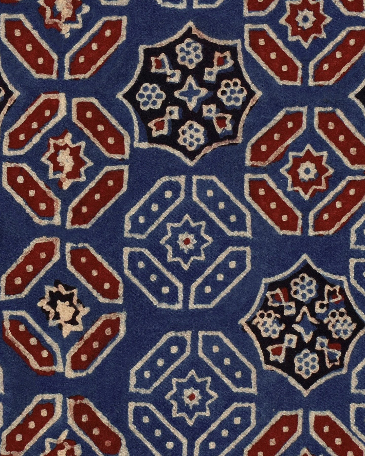 'Ajrak Blue' Wallpaper