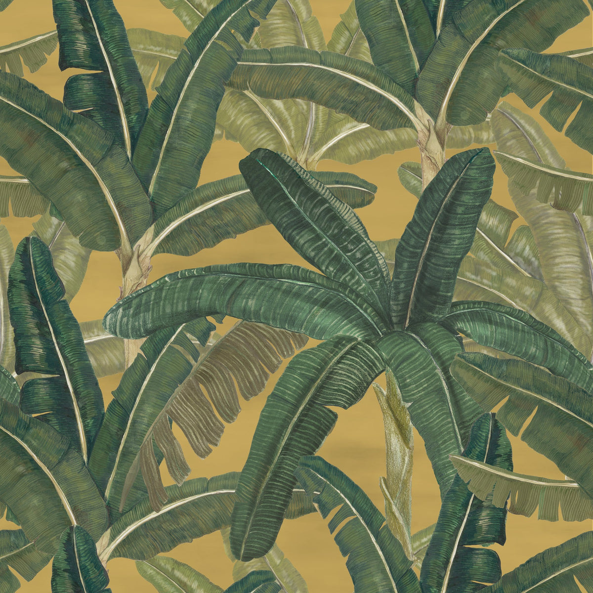 Banana Garden wallpaper in Ochre Sun by Tilla for Nilaya, VRSA