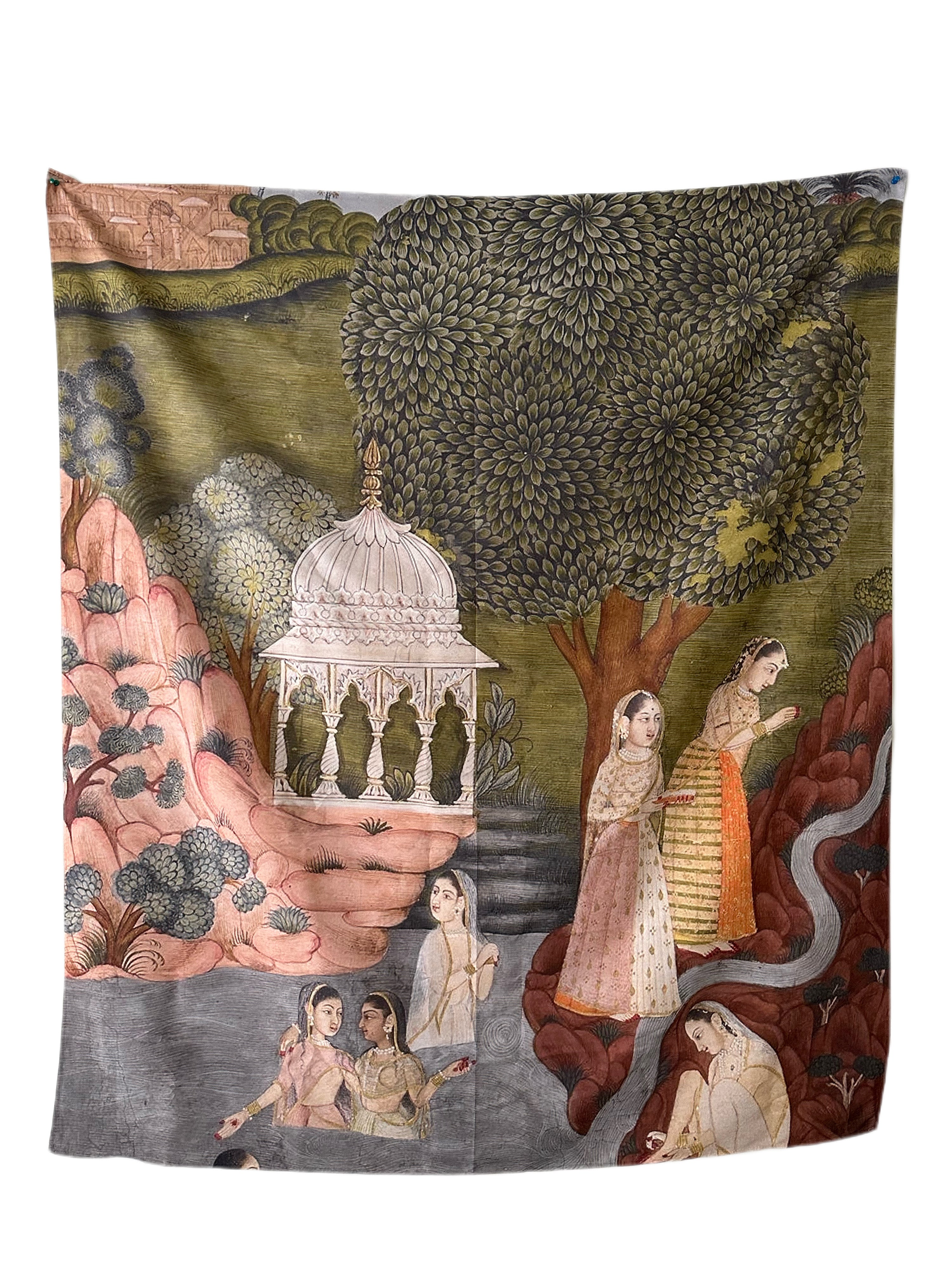Begum Mughal Wall Tapestry 51x60"