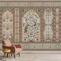 ‘Floral Jharoka” Wallpaper in Green
