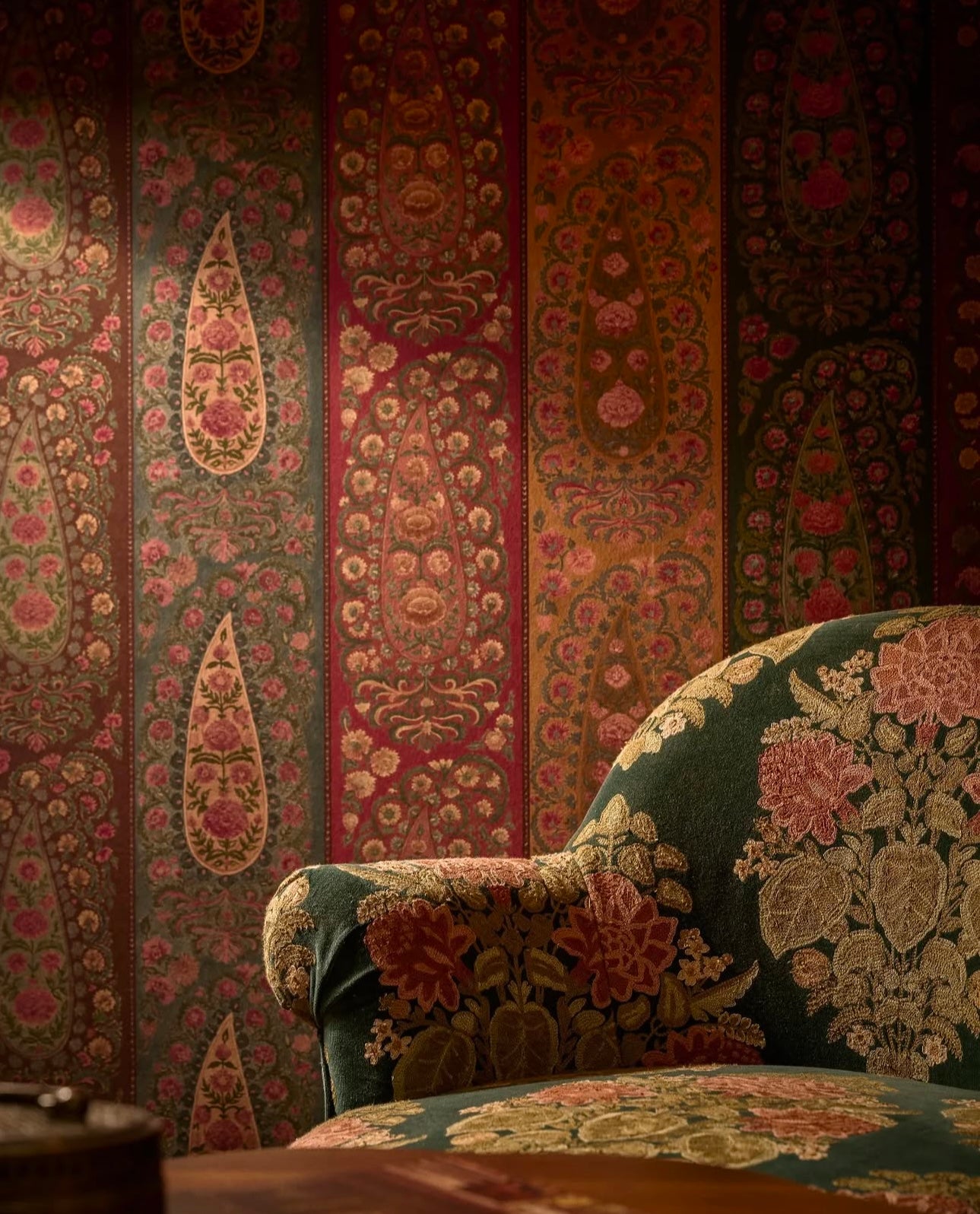 Sabyasachi | 'Landour Damask' Velvet Fabric-shopvrsa