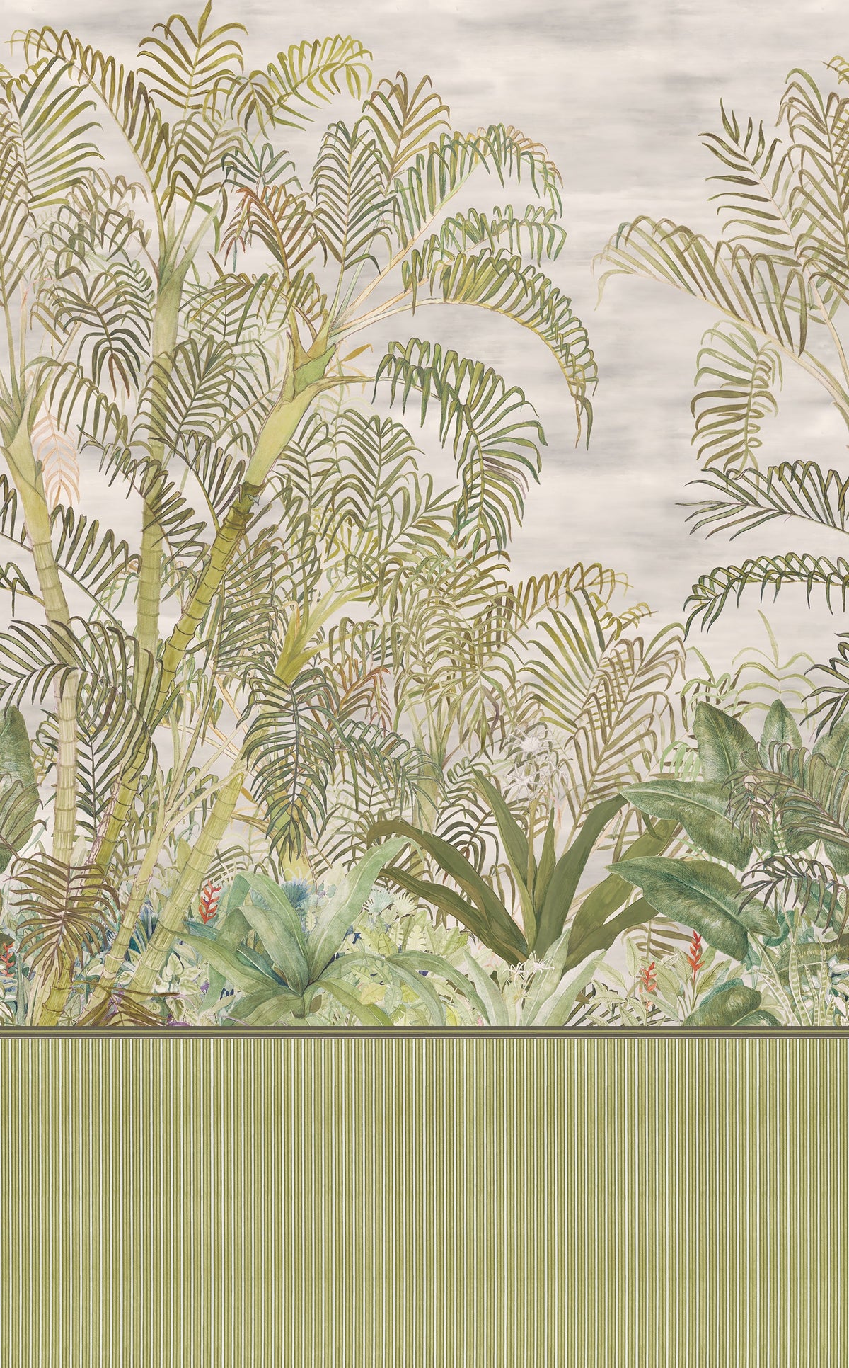 Palm Music wallpaper in Egret White by Tilla for Nilaya, VRSA