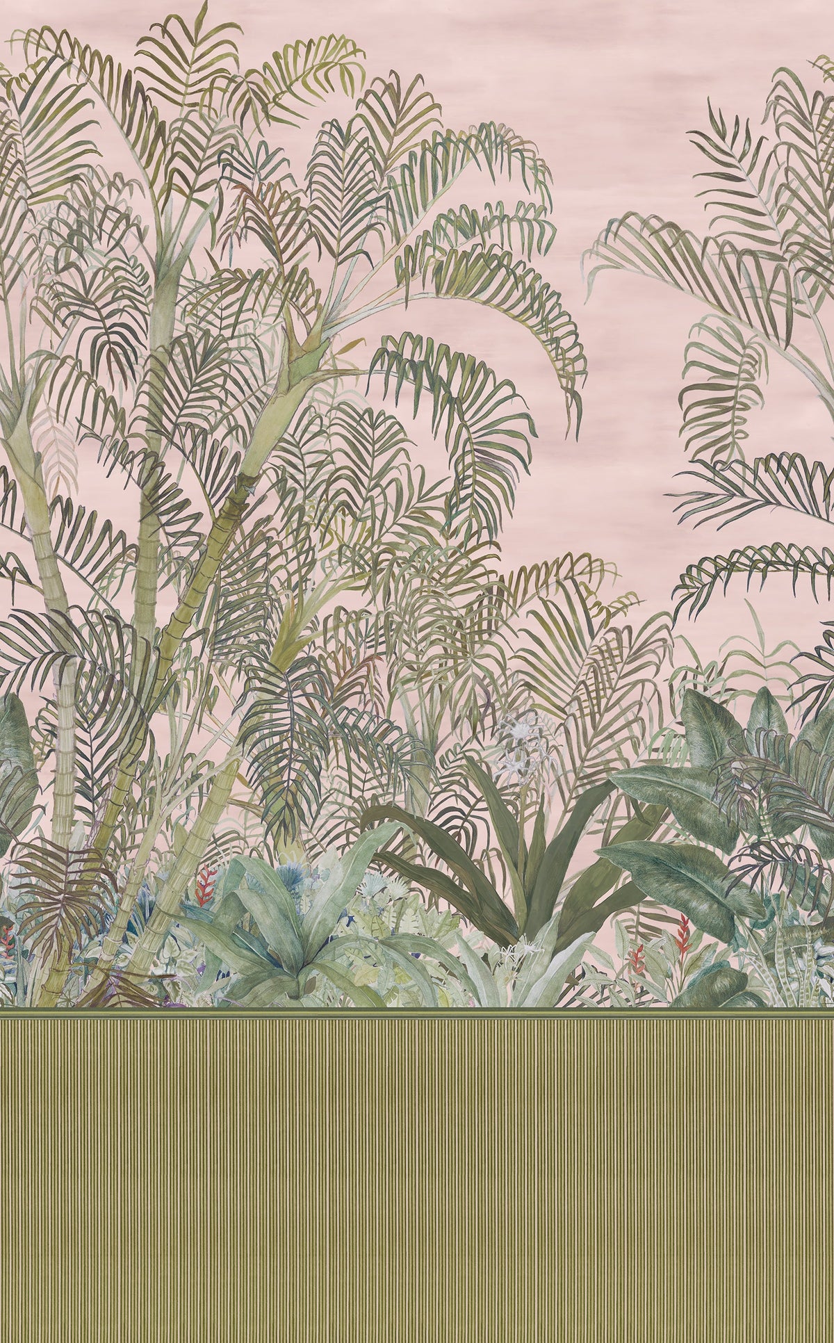 Palm Music wallpaper in Pink Dusk by Tilla for Nilaya, VRSA
