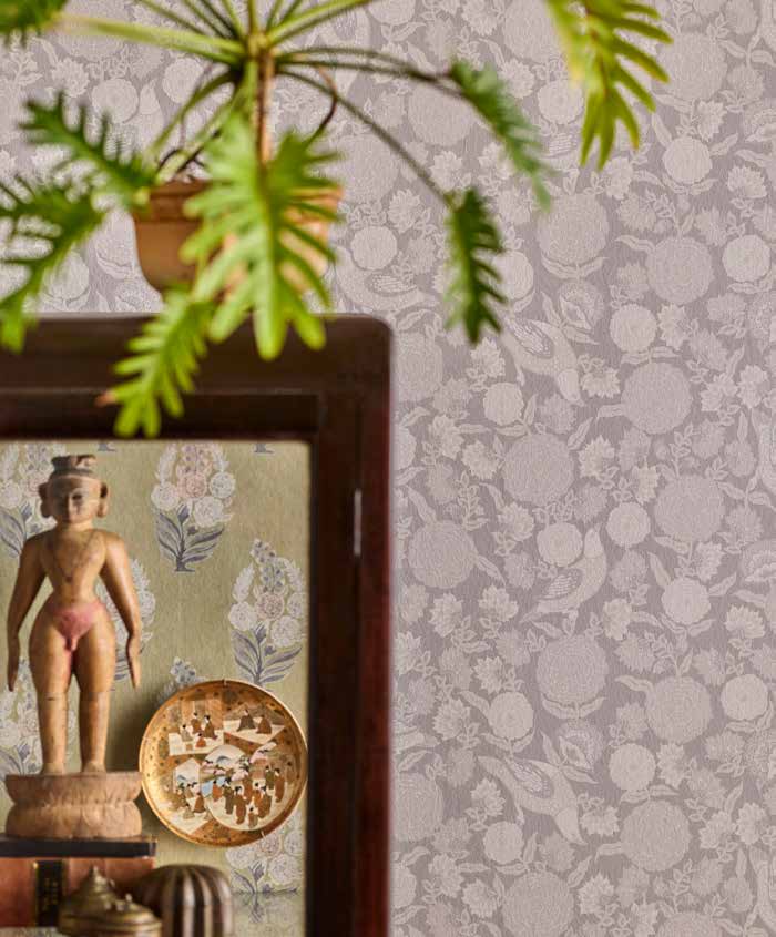 Sabyasachi Batar wallpaper from A Masterful Revival styled in a room, VRSA