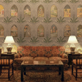 'Ramayan Jharokha Vignettes' Wallpaper in Dusky