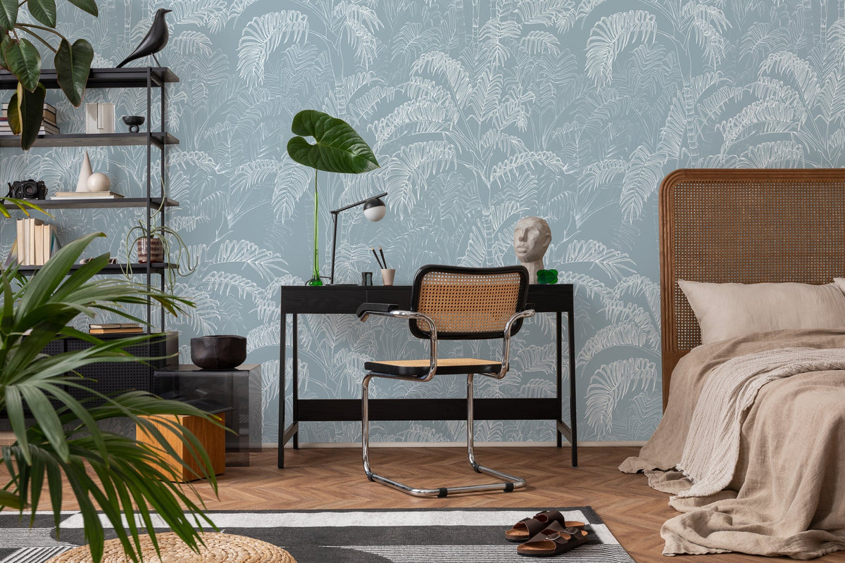 Still World wallpaper by Tilla for Nilaya styled in a room, VRSA
