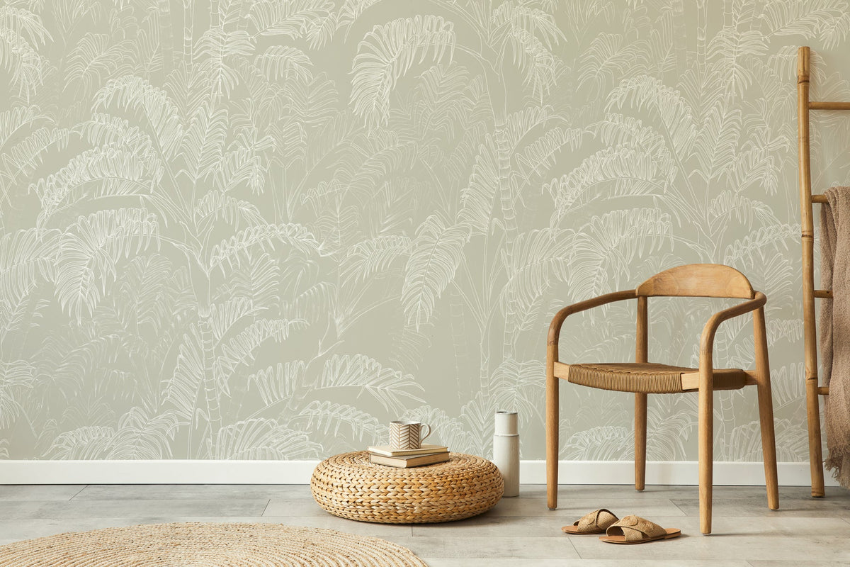 Still World wallpaper by Tilla for Nilaya styled in a room, VRSA