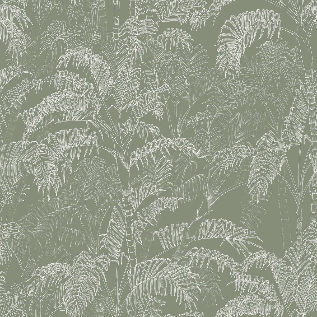 Still World wallpaper in Canopy Green by Tilla for Nilaya, VRSA