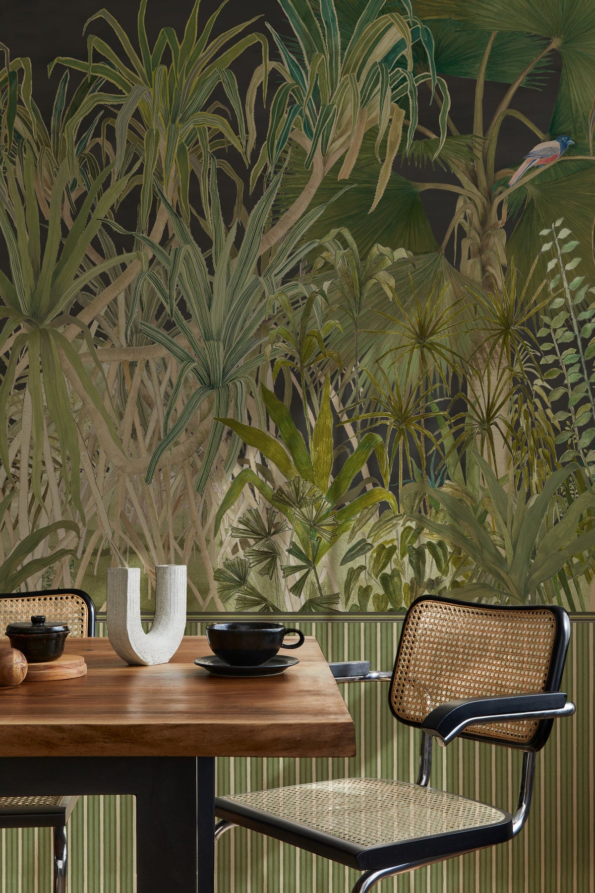 Summer Night wallpaper by Tilla for Nilaya styled in a room, VRSA
