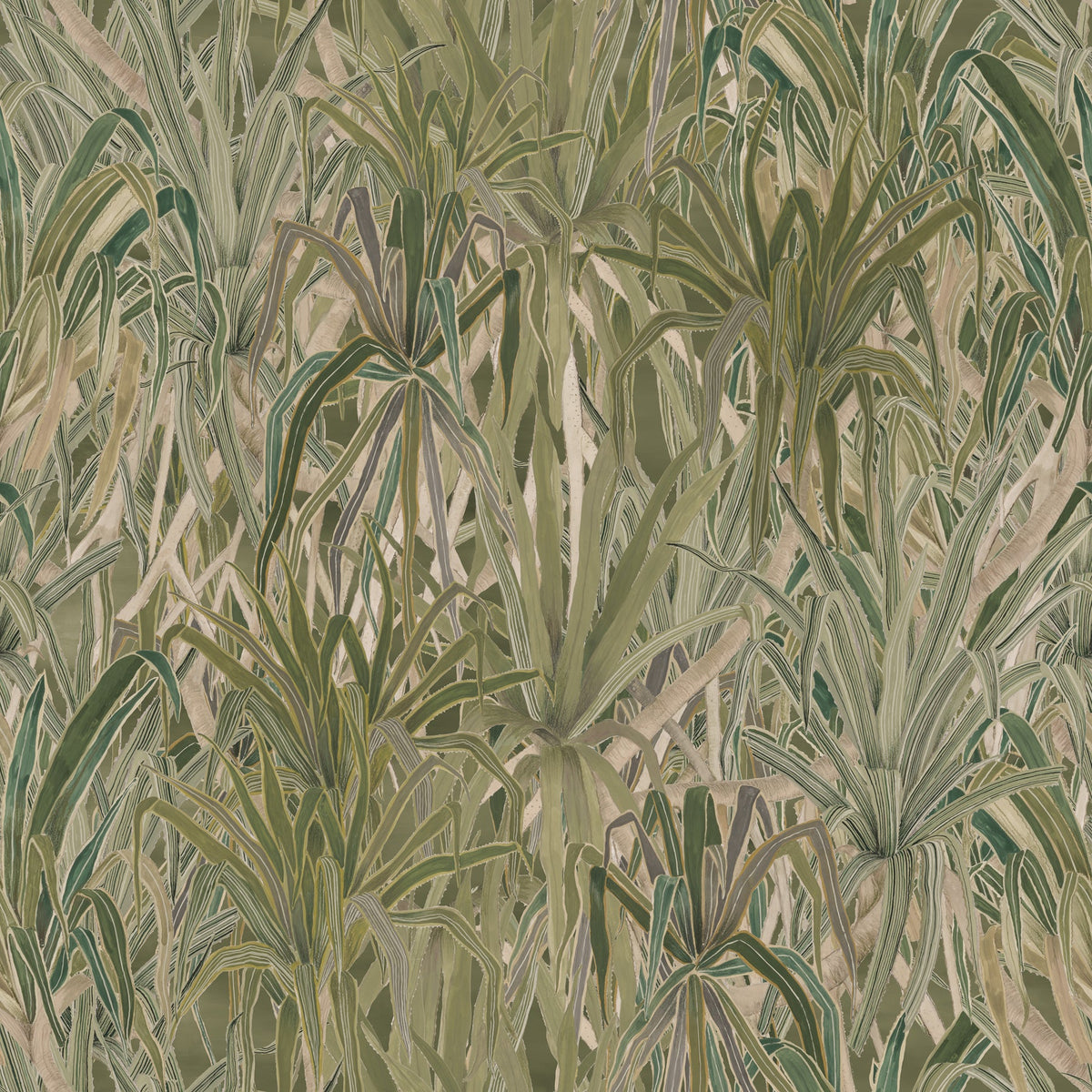 Tangled Up in Green wallpaper in Grassy Green by Tilla for Nilaya, VRSA