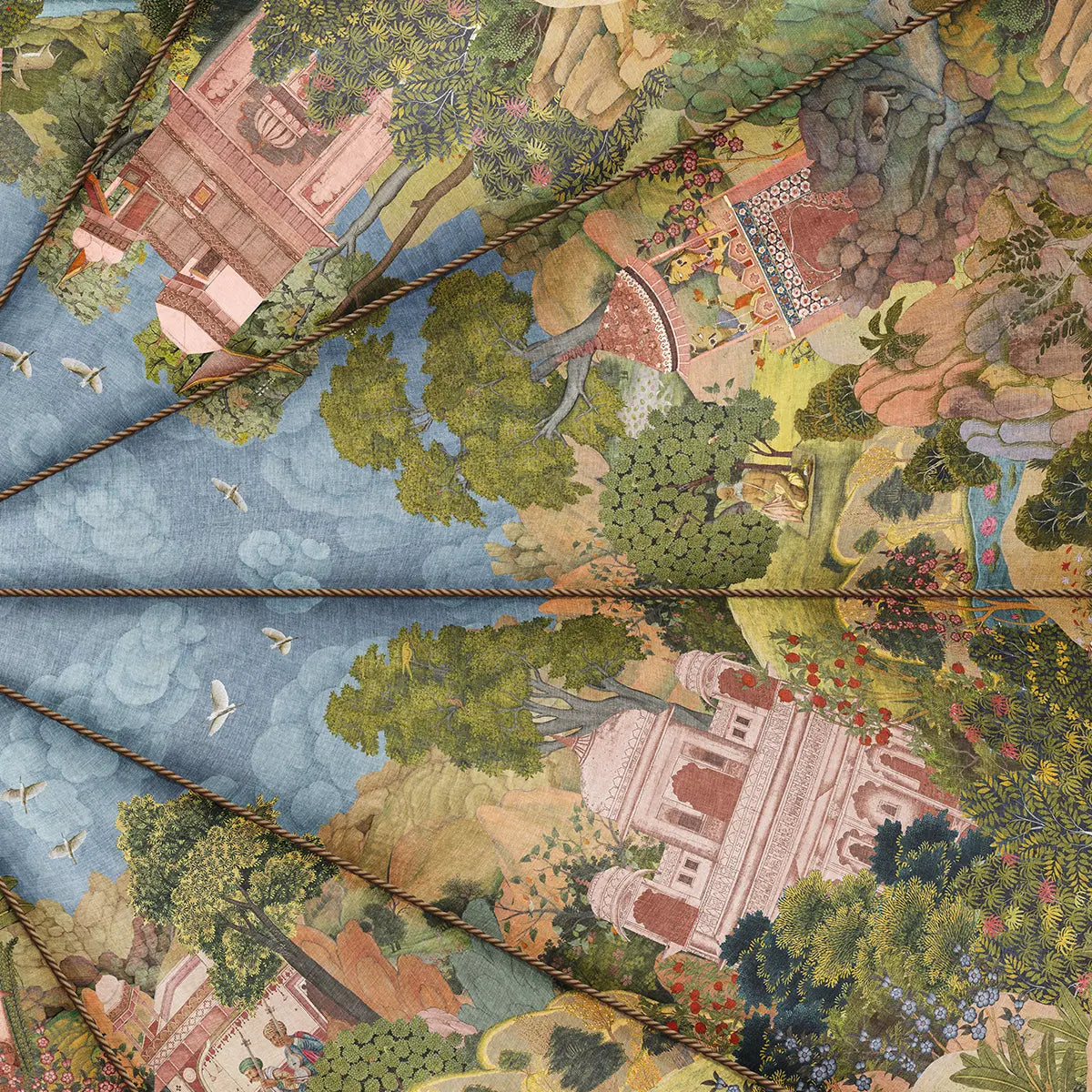 ‘Maharaja Maharani Canopy' Ceiling Wallpaper