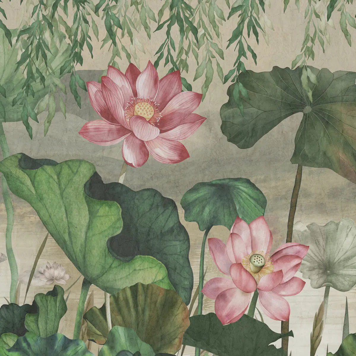 'Lotus Garden' Wallpaper