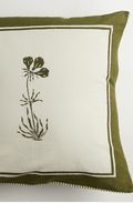 Green & White Floral Printed Cushion Covers (Set of 2)