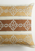 Beige & Brown Hand Block Printed Cushion Covers (Set of 2)