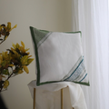 White & Green Cotton Printed Cushion Covers (Set of 2)