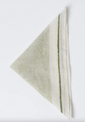 White & Green Cotton Napkin Set (Set of 6)
