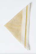 White & Yellow Cotton Napkin Set (Set of 6)