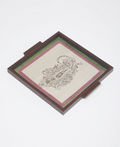 White Hand Block Printed Tray